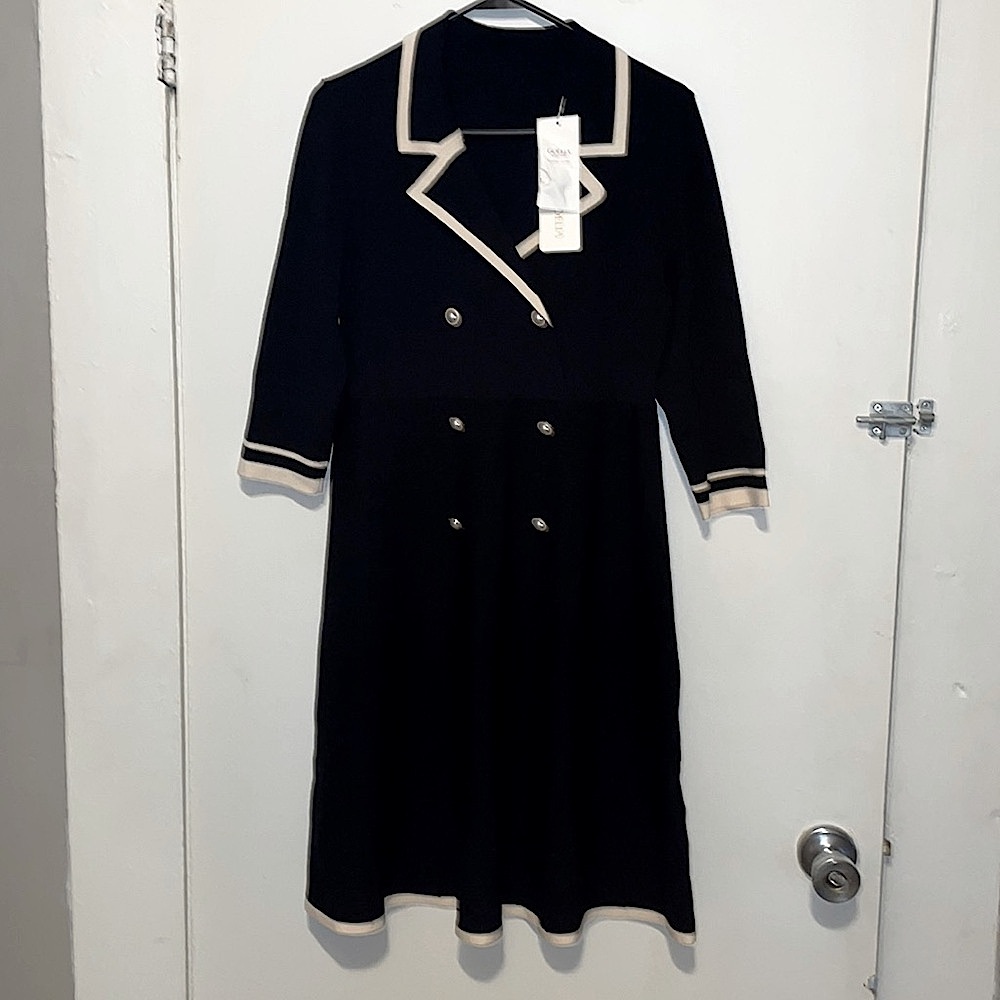 Goelia sweater mini dress black xl/10 NWT